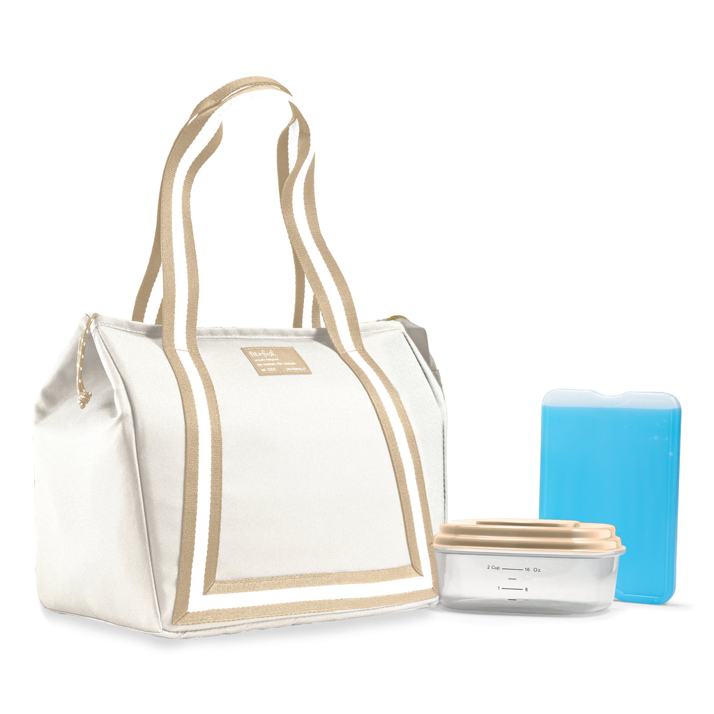 Everleigh Lunch Bag with Lunch Kit, Cream