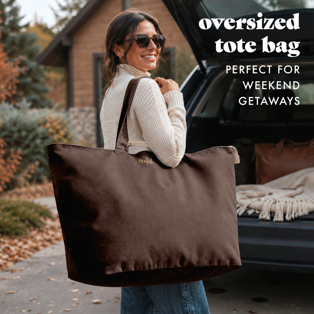 All The Things XL Travel Tote Bag, Chocolate Brown