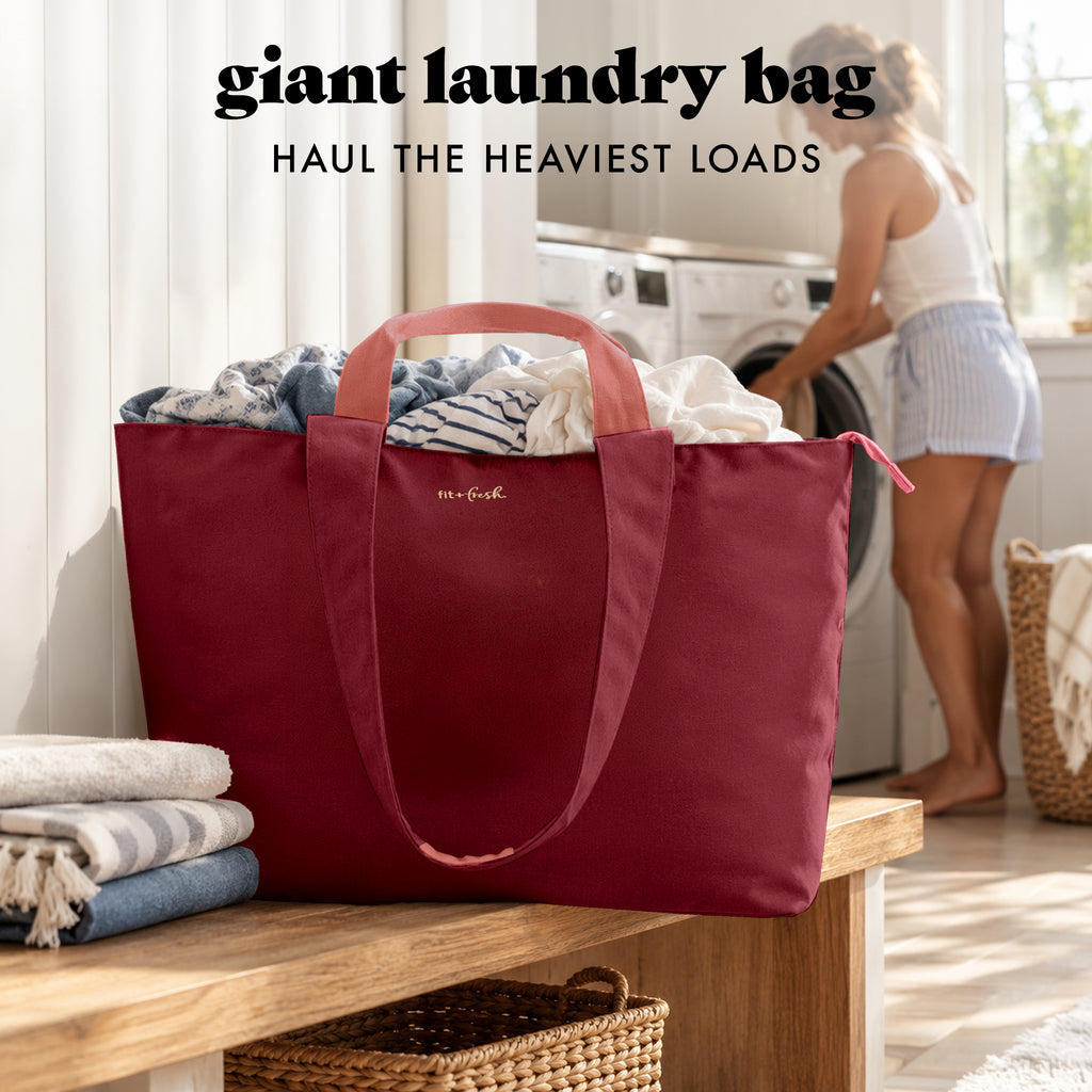 All The Things XL Travel Tote Bag, Cranberry