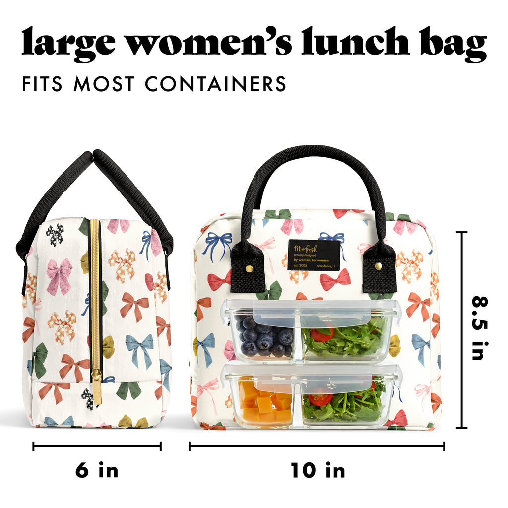 Bloomington Lunch Bag with Lunch Kit, Fall Bows