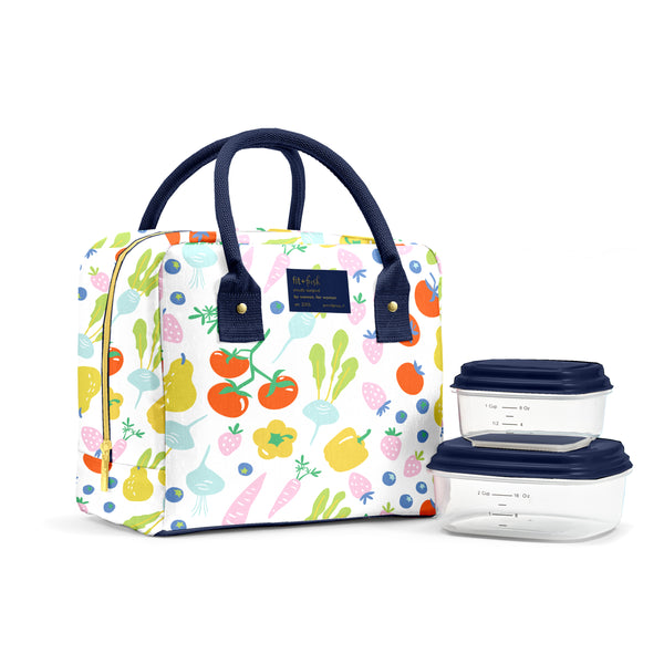 Bloomington Lunch Bag with Lunch Kit, Fruits & Veggies