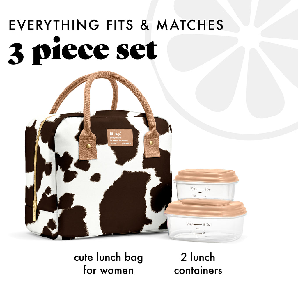 Bloomington Lunch Bag with Lunch Kit, Cowhide