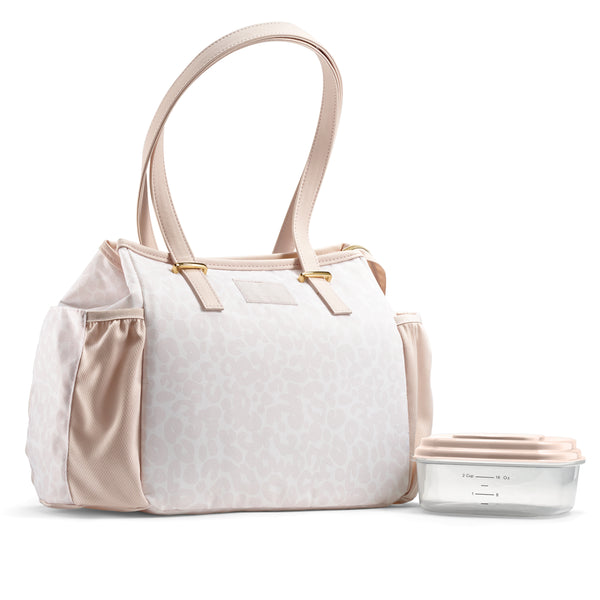 Copley Lunch Bag with Lunch Kit, Ivory Feline Fine