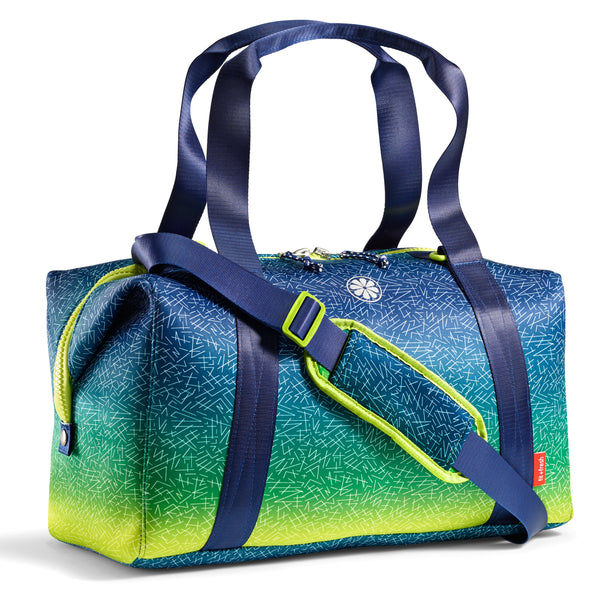 Neoprene Kids Travel Duffel, Blue Green