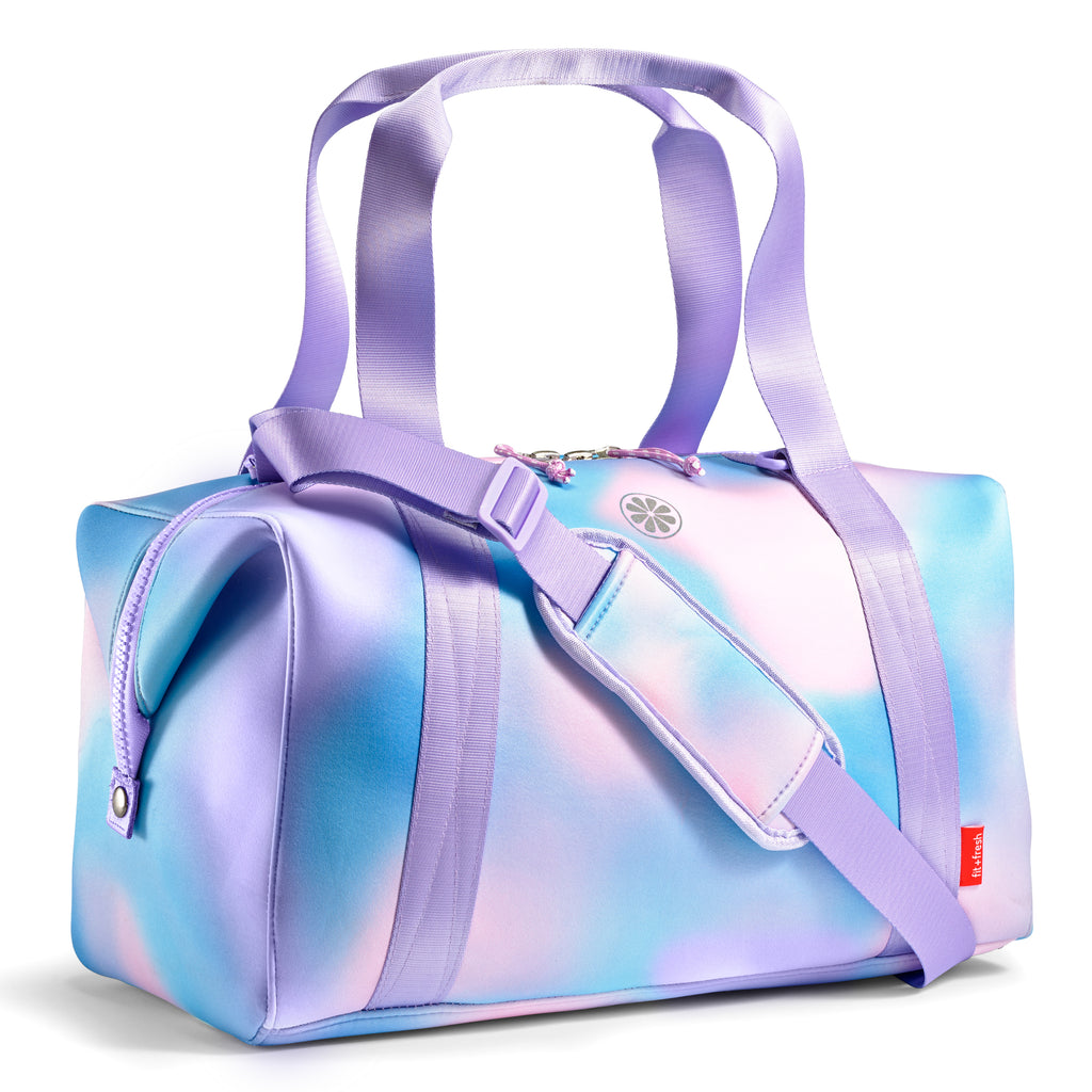 Neoprene Kids Travel Duffel, Pink Purple