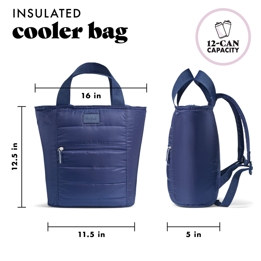 Mari 12-Can Backpack Cooler Tote, Midnight Blue