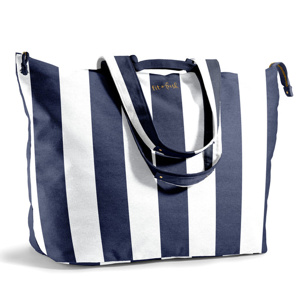 All The Things XL Travel Tote Bag, Navy Stripe