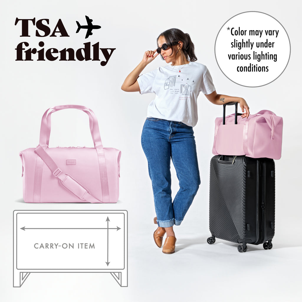Neoprene Adult Travel Duffel, Ballet Pink