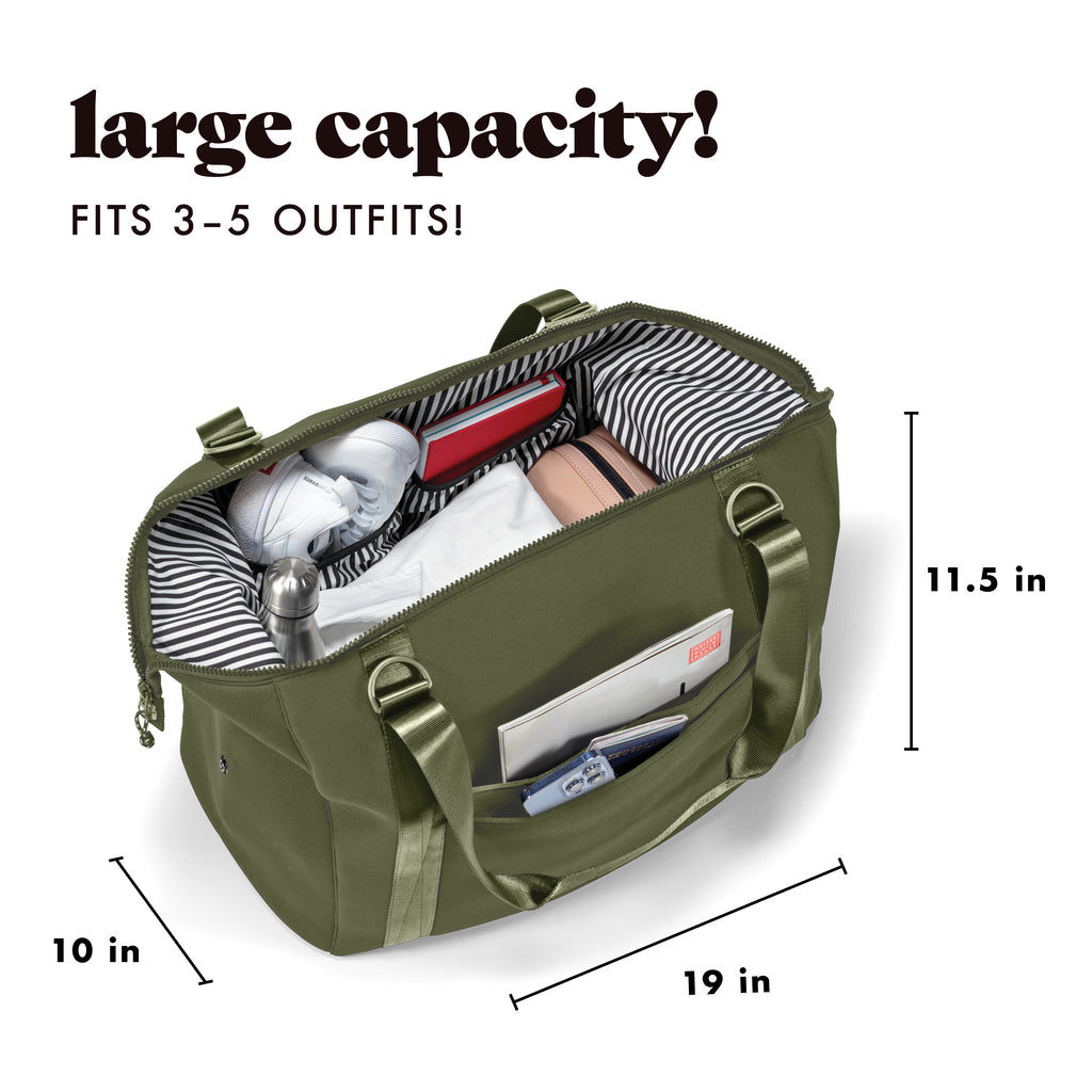 Neoprene Adult Travel Duffel, Moss