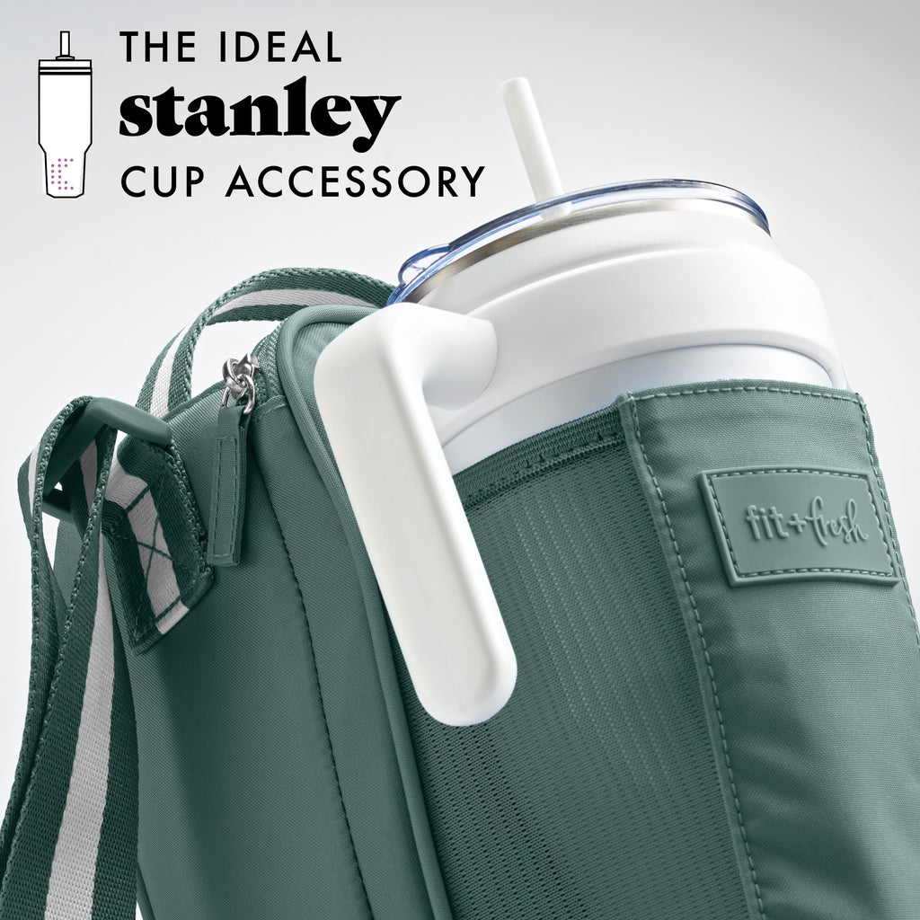 Nina Water Bottle Cooler Crossbody Bag, Sage