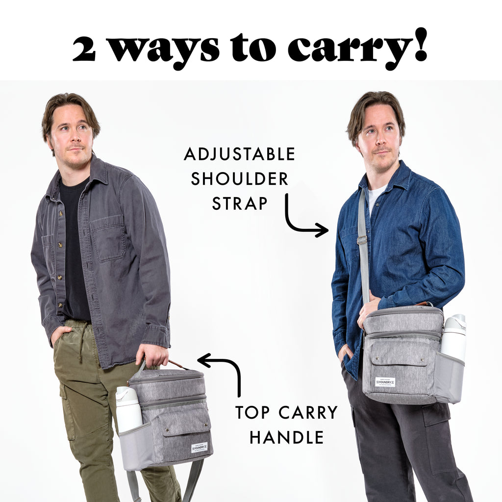 Westminster Dual Compartment Lunch Bag with Lunch Kit, Steel