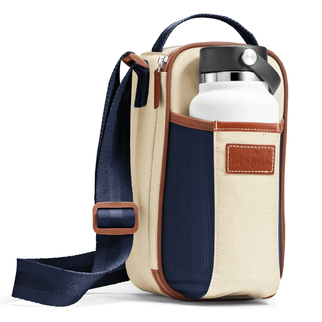 Nina Water Bottle Cooler Crossbody Bag, Deluxe Canvas