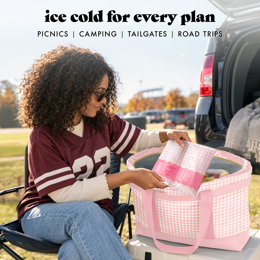Cool Coolers XXL High Performance Cooler Ice, Pink Gingham