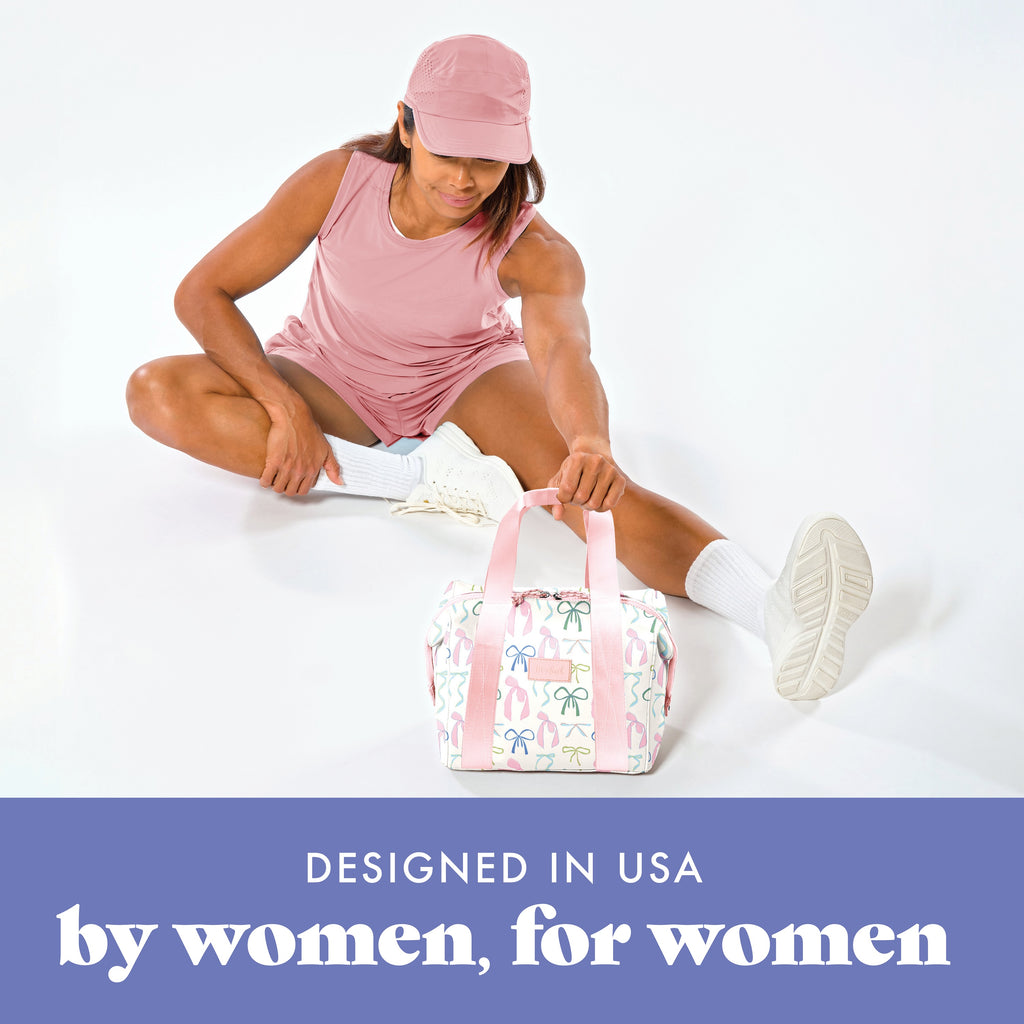 Remi Neoprene Lunch Bag with Lunch Kit, Dainty Bows
