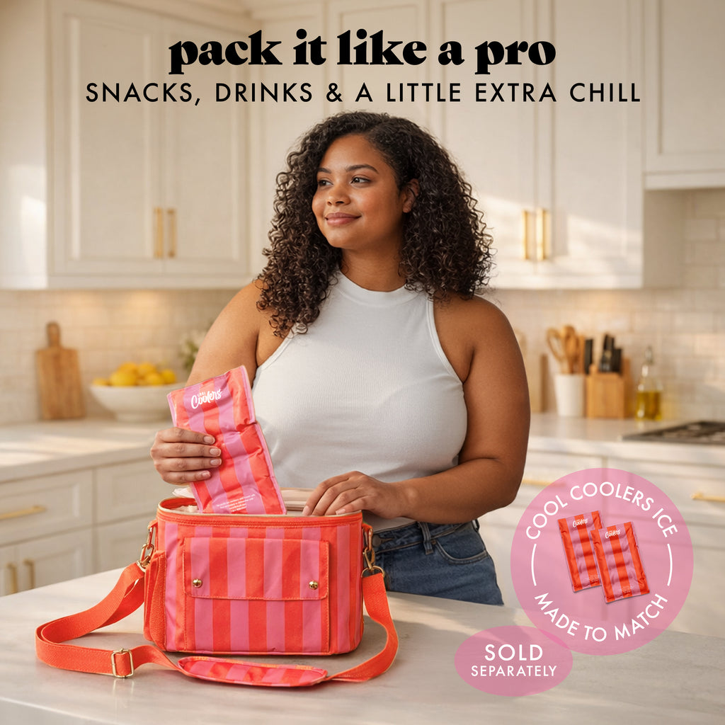 Sidekick 15-Can Dual Compartment Cooler Bag, Daiquiri Cabana Stripe